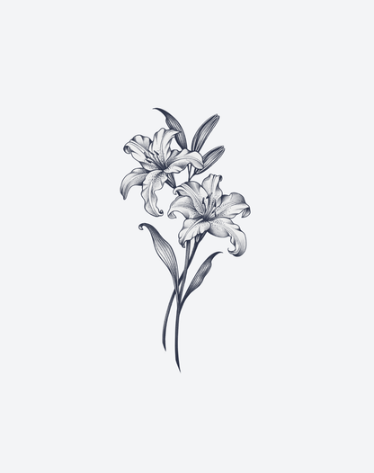 Lilies in Ink