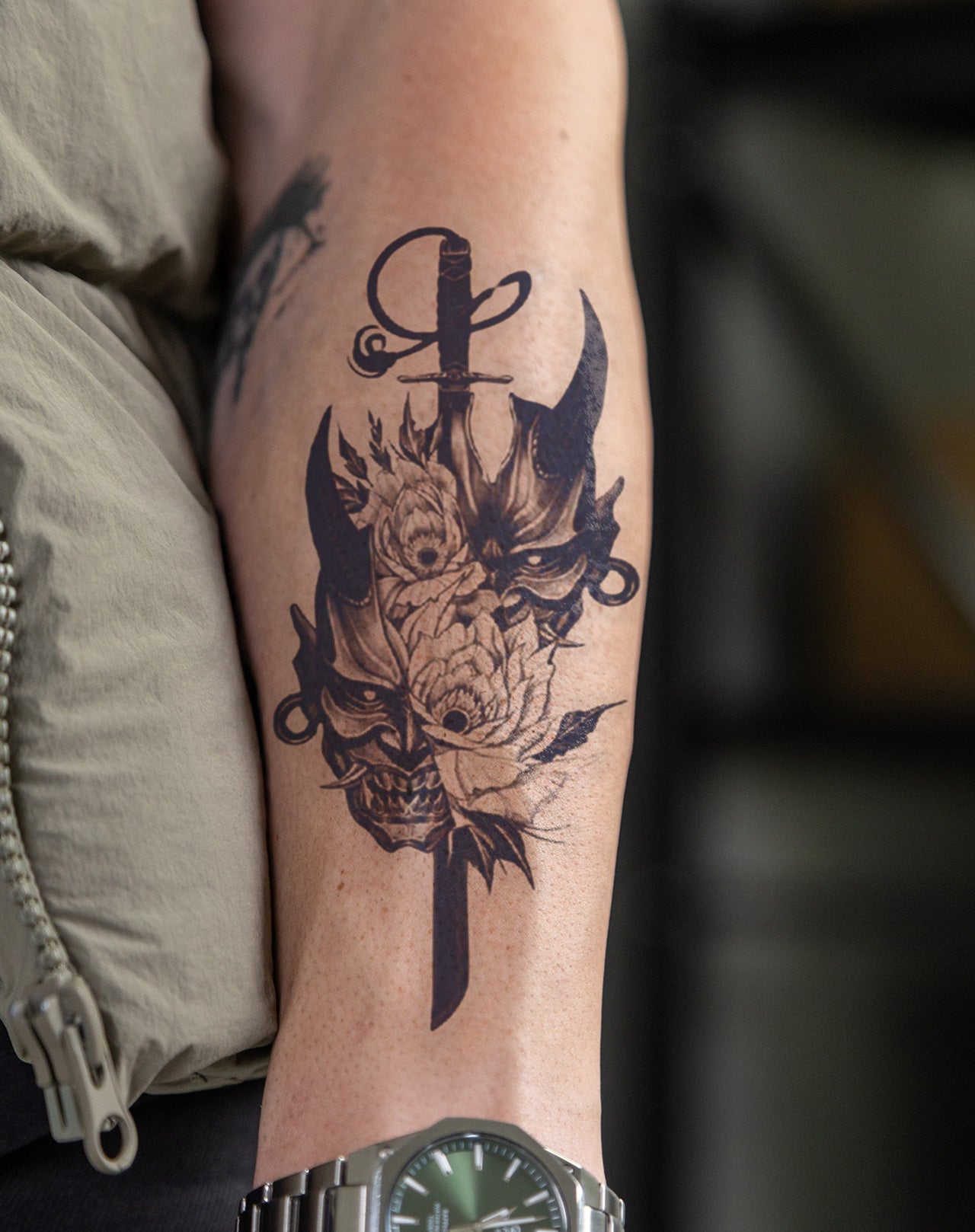 Oni Mask & Flowers